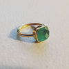 green stone ring for ladies