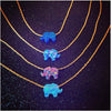blue elephant necklace