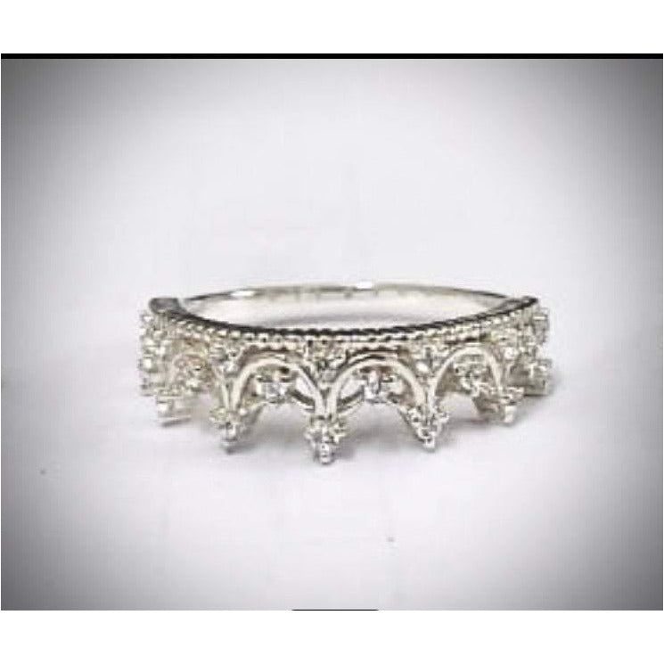 sterling Silver Crown Ring