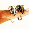 cheap animal rings, silver elephant ring band