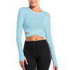 Load image into Gallery viewer, Crop Tops Women Yoga T-shirts