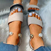 Load image into Gallery viewer, Summer Women Beaded Pearly Sandals Slippers Shoes